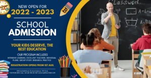 School admission 2022 2023 Portada de evento de Facebook template