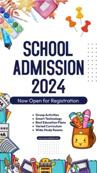 School Admission 2024 Instagram Story template