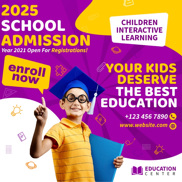 Copy of School Admission 2025 Ads PosterMyWall