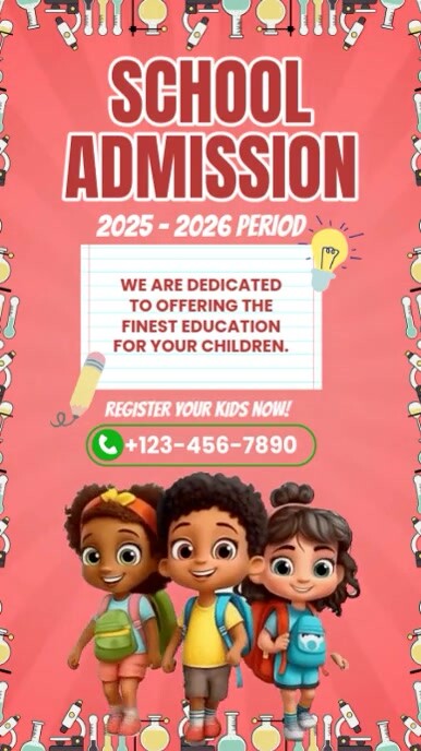 School Admission 2025 Instagram Story template