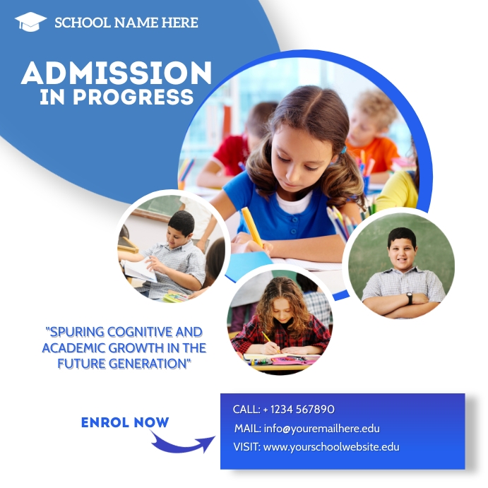 school admission ad Template | PosterMyWall