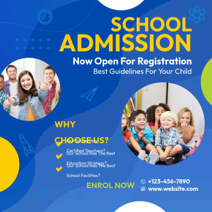 School Admission Ad Template | PosterMyWall