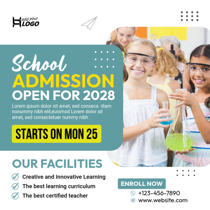 school admission ad template Instagram Plasing