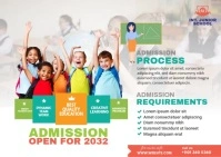 School Admission Ads for Enrollment and Educational Opportunities Postcard template