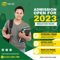 School Admission Ads Instagram-Beitrag template
