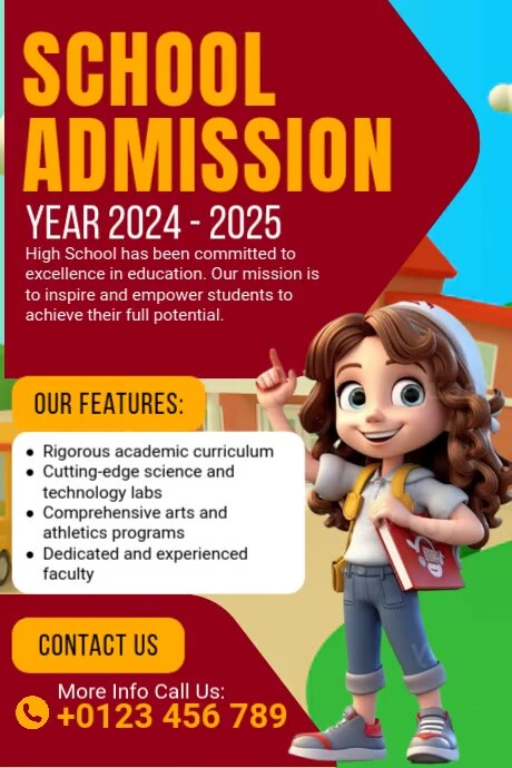 School Admission Ads Template | PosterMyWall