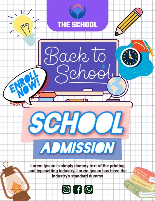 School Admission Ads Pamflet (VSA Brief) template