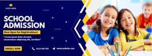 School Admission Ads Facebook 封面图片 template