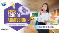 School Admission Banner Facebook Cover Video (16:9) template