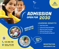 School admission banner Large Rectangle template