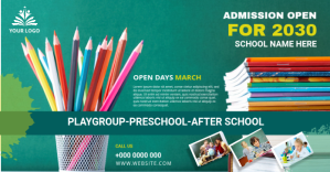 School admission banner post template