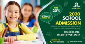 School admission banner post Imagem partilhada do Facebook template