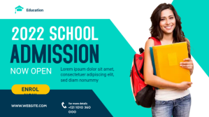 School Admission Banner Template Wpis na Twittera
