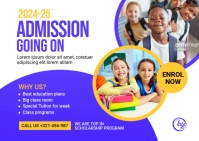 School Admission Banner Template Postcard