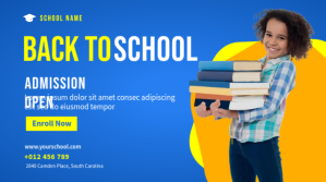 Blu School Admission Promotion Twitter Post Template