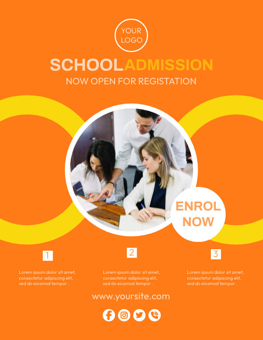 School admission concept poster template | PosterMyWall