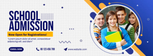 School Admission Facebook 封面图片 template