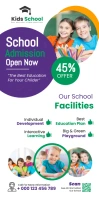 School Admission Roll Up Banner 3' × 6' template