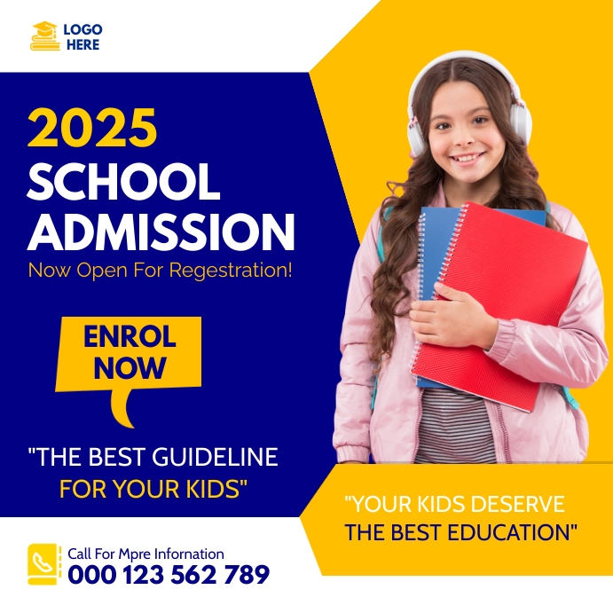School Admission 方形(1:1) template