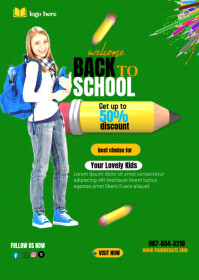 school admission A6 template