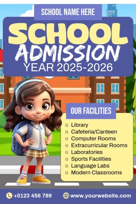 School Admission Design Template | PosterMyWall