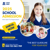 School Admission Square (1:1) template