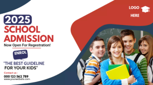 Weiß School Admission Announcement Digital Display Template
