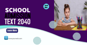 Fioletowy school admission Facebook-Veranstaltungscover Template