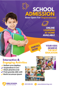 White School Admission Poster Template