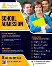 School Admission Poster/Wallboard template