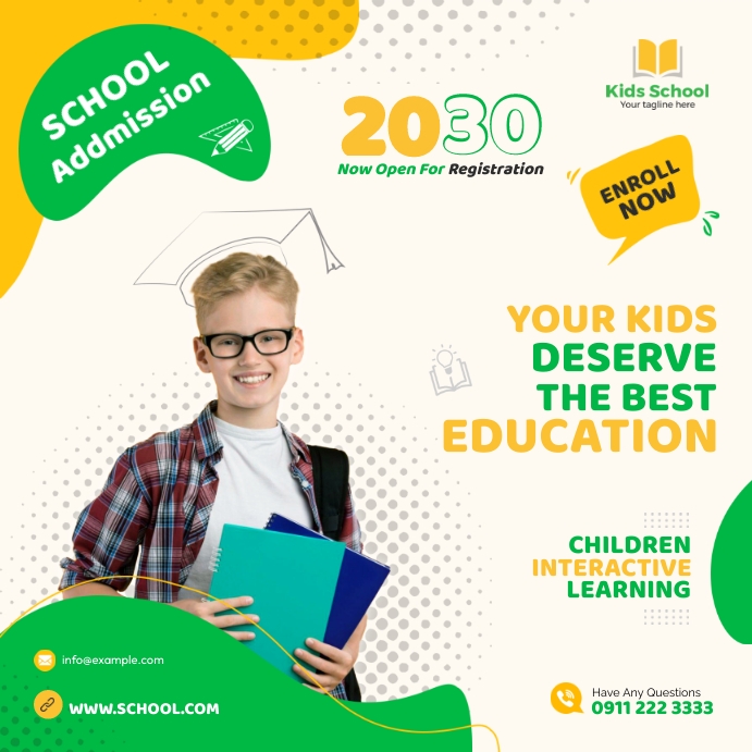 School Admission Instagram Post template