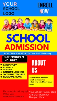 School Admission  Digital Display (9:16) template