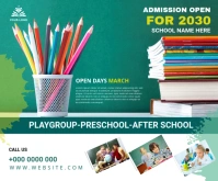 School admission Digital post Medium Rectangle template