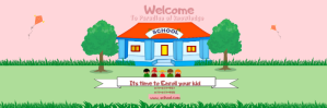粉色 school admission email header template Email Header
