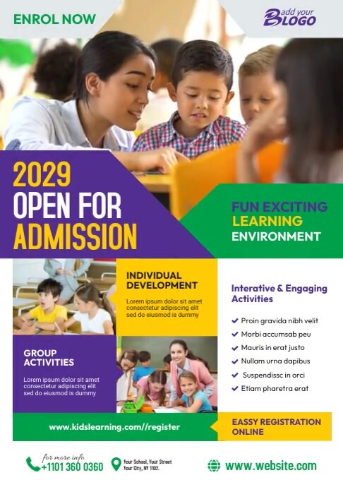School Admission Flyer (1) A4 template