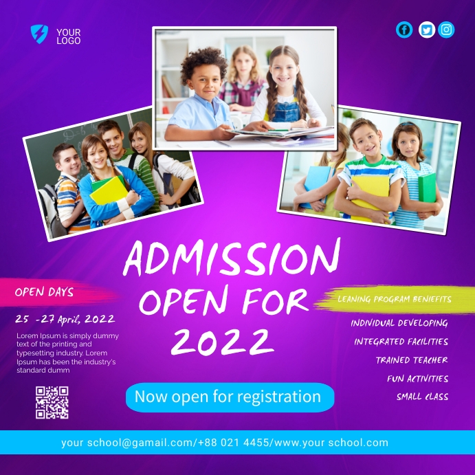 Copy of School Admission flyer | PosterMyWall
