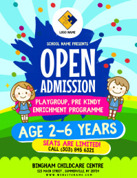 School Admission Flyer template