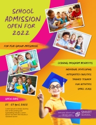 Kindergarten Admission Open Day Flyer Template | PosterMyWall