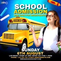 School Admission Flyer โพสต์บน Instagram template