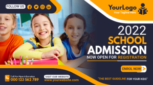 school admission flyer 数字显示屏 (16:9) template