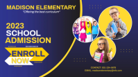 School Admission Flyer Template Display digitale (16:9)