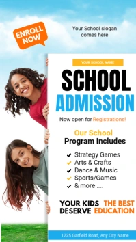 School Admission Flyer Template Instagram Story