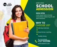 School Admission Flyer Template Medium Rectangle