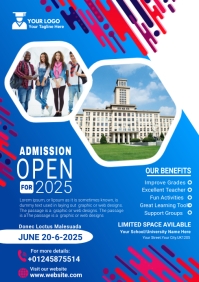 school admission flyer template A4