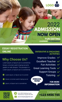School Admission flyer Template US Legal