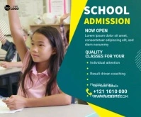School Admission Flyer Template Medium Rectangle