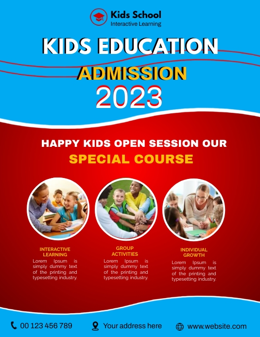 Copy of School admission flyer template | PosterMyWall