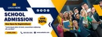 School Admission Flyers Facebook Cover Photo template