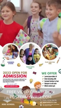 School Admission Instagram Story Template for Junior School Enrollment and Kids Activities