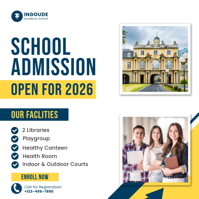 SCHOOL ADMISSION INSTAGRAM POST template